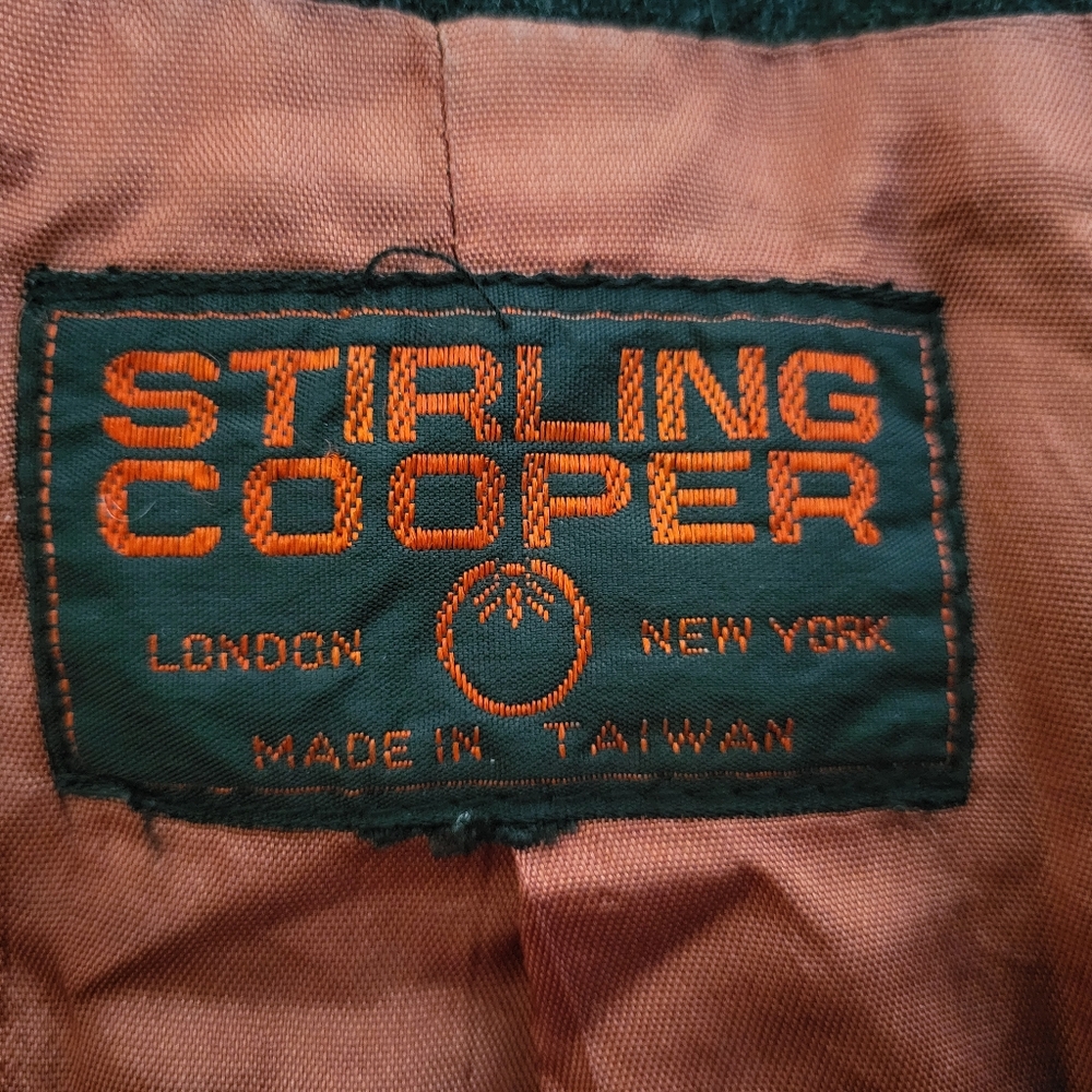 332. Vtg. Stirling Cooper Vintage Wool Blend Black & Gray Jacket - Size Medium - Picture 4 of 4